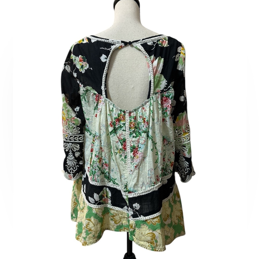 Anthropologie Vanessa Virginia Prateria Boho Baby Doll Swing Top Tunic Sz. 12 - Picture 9 of 13